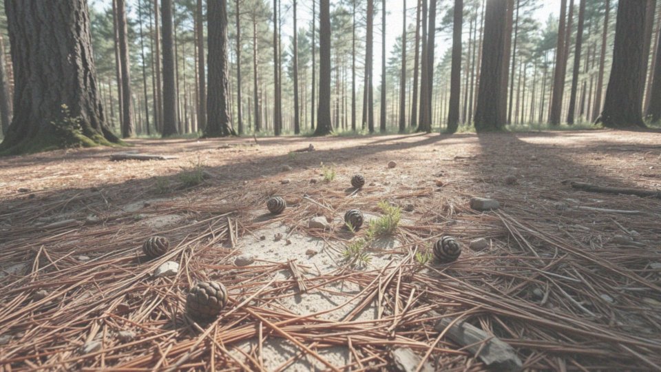 Jakie warunki panują pod sosnami?